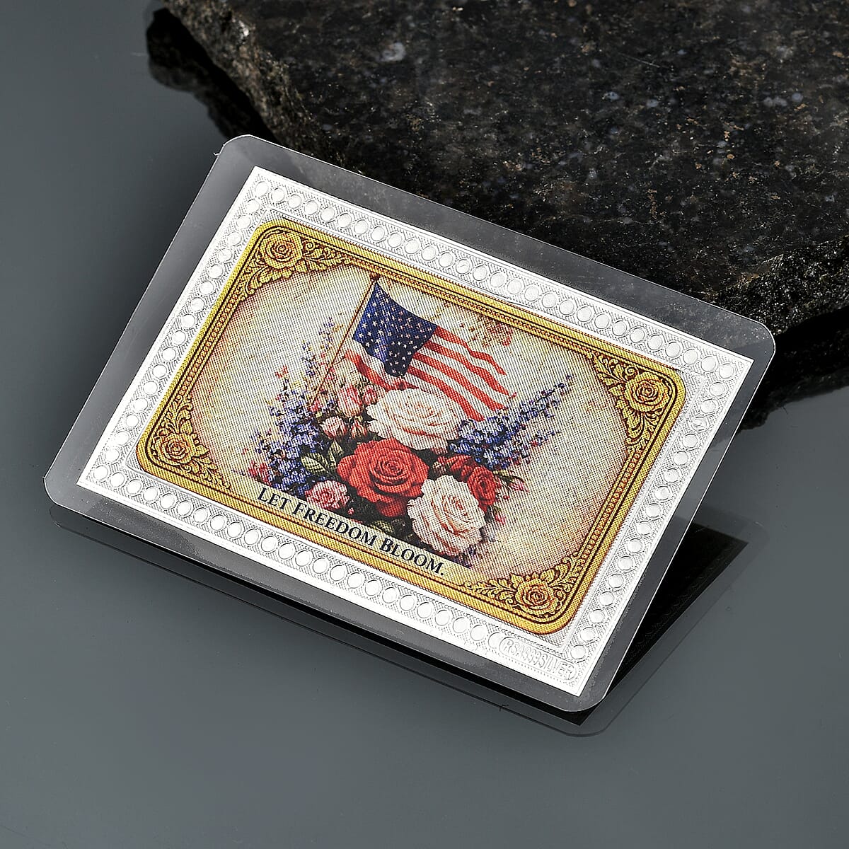 999 Fine Silver Freedom in Bloom &ndash; American Legacy Tribute Embossed Sheet 500mg image number 1