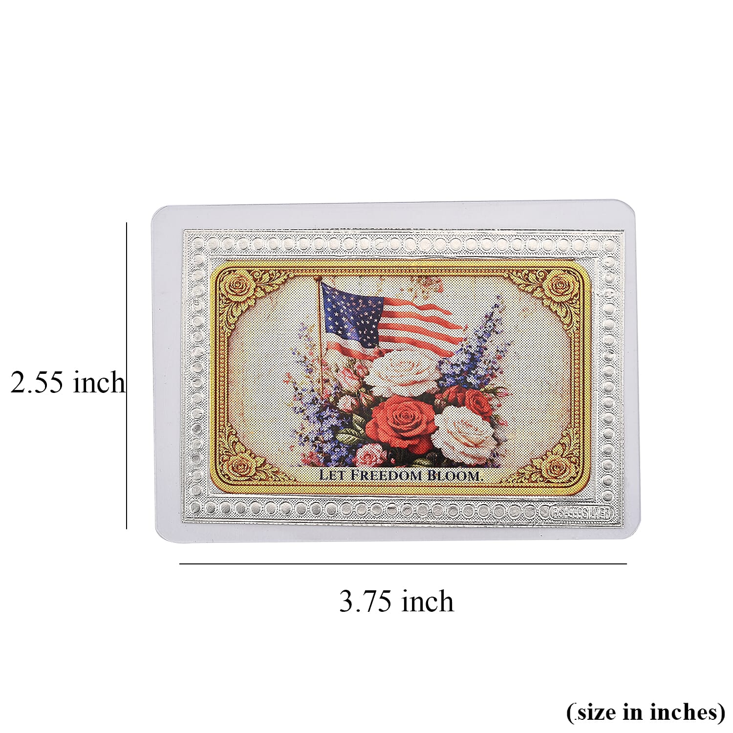 999 Fine Silver Freedom in Bloom – American Legacy Tribute Embossed Sheet 500mg