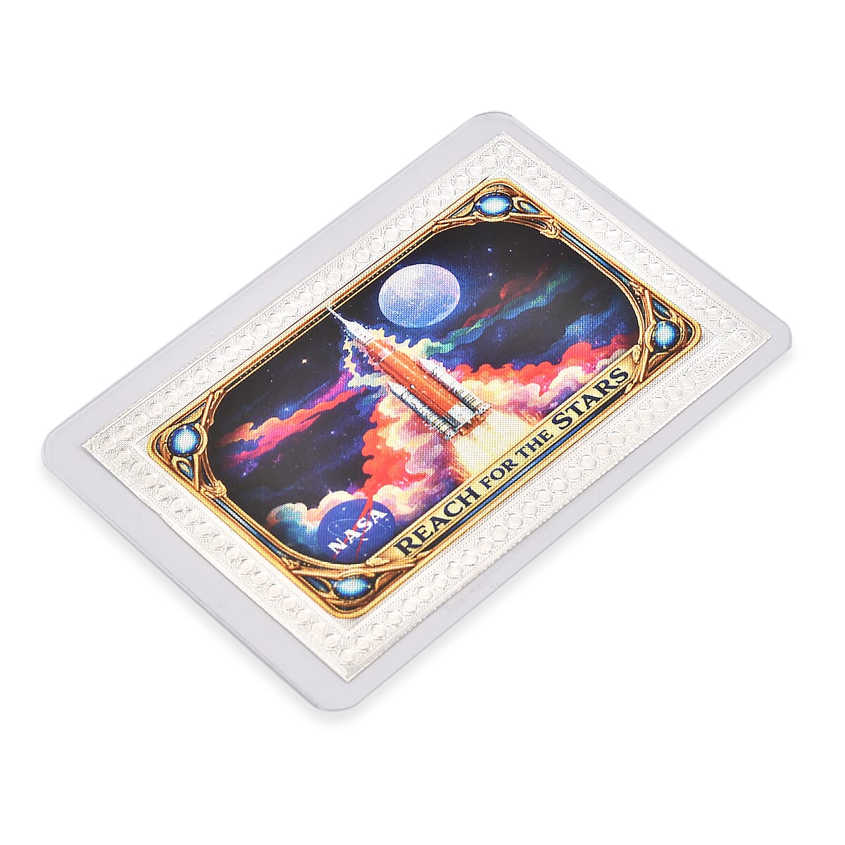 999.9 Fine Silver Journey Beyond the Stars - NASA Silver Tribute Embossed sheet 500mg image number 2