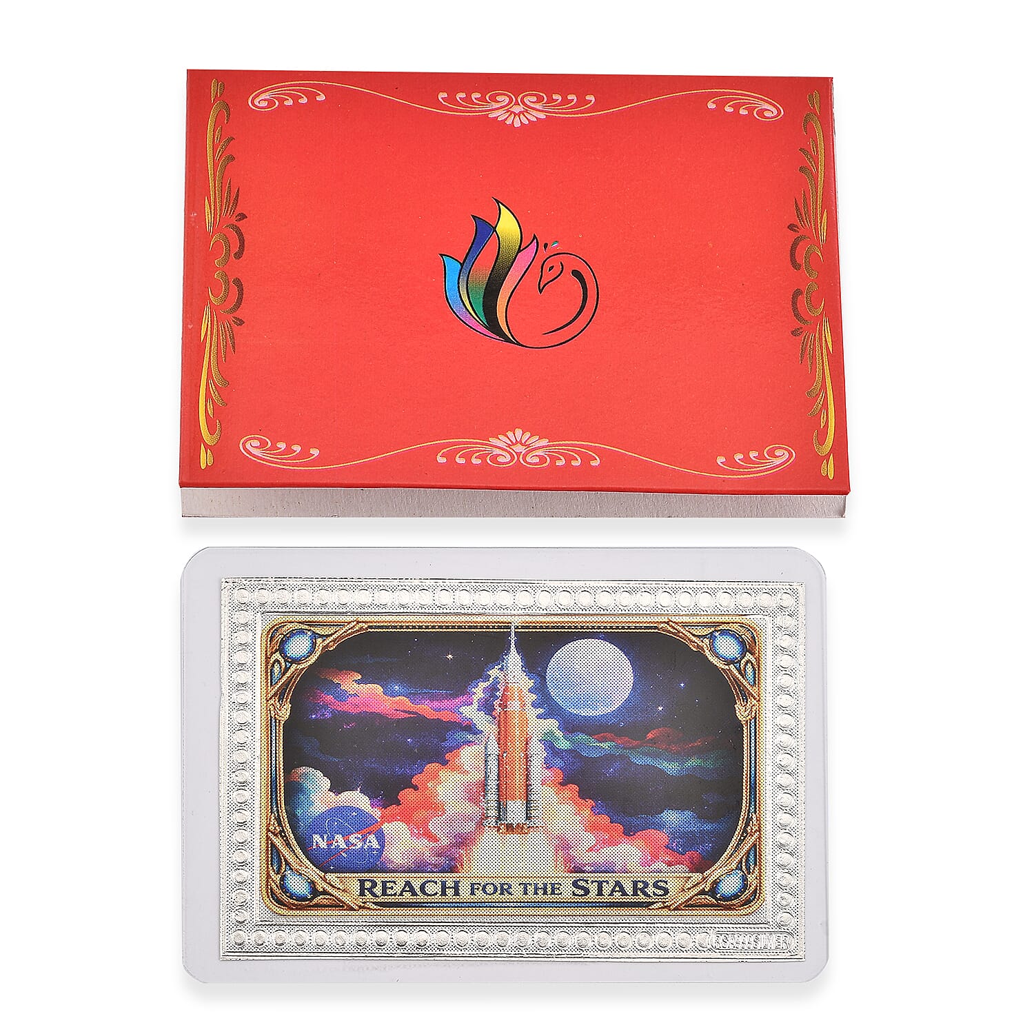 999.9 Fine Silver Journey Beyond the Stars - NASA Silver Tribute Embossed Sheet 500 mg