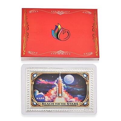 999.9 Fine Silver Journey Beyond the Stars - NASA Silver Tribute Embossed Sheet 500 mg