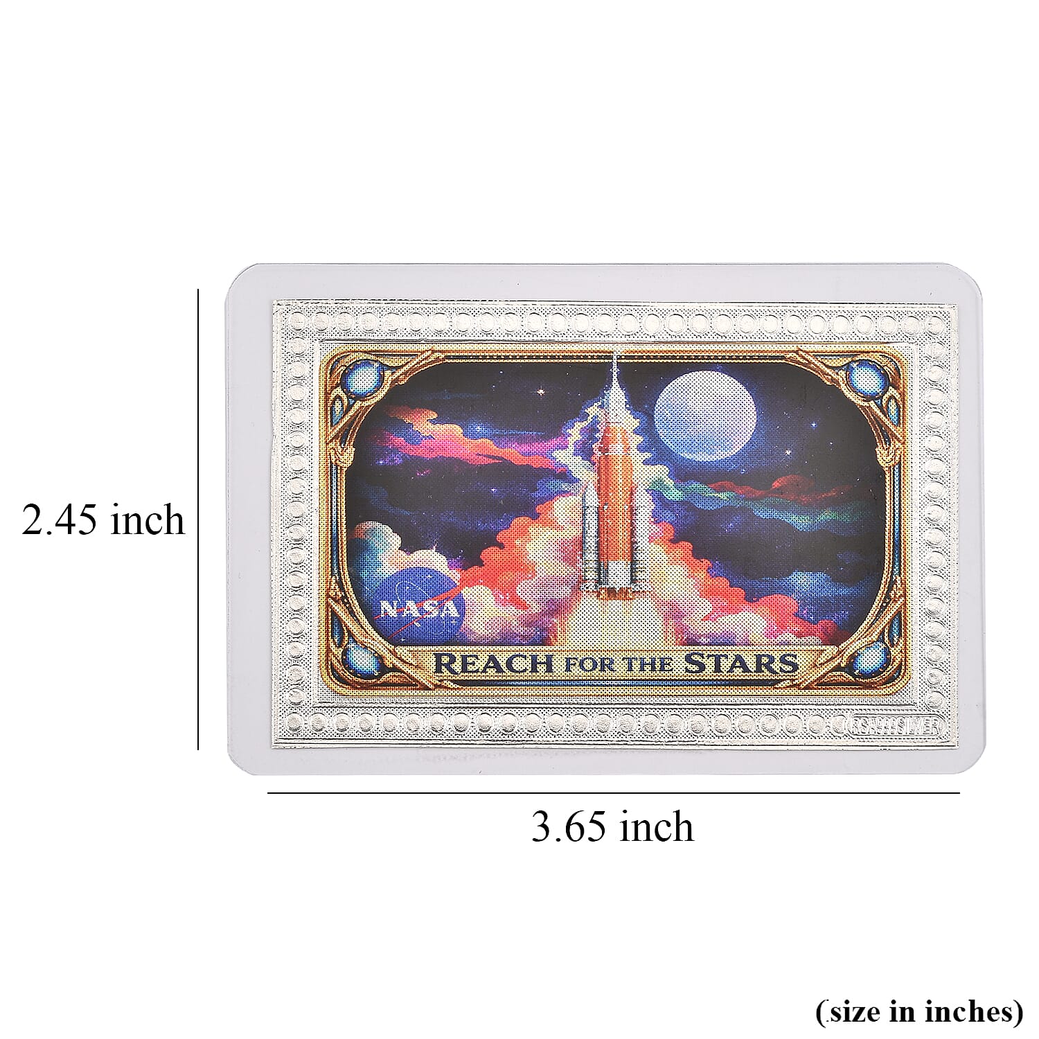 999.9 Fine Silver Journey Beyond the Stars - NASA Silver Tribute Embossed Sheet 500 mg