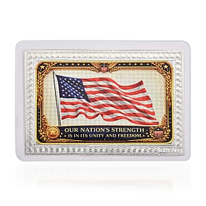 999 Fine Silver Our Nations Strength Is In Its Unity and Freedom Sheet 500mg