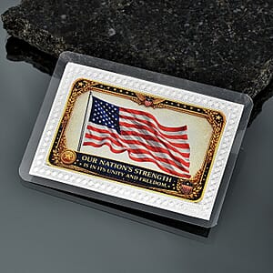 999 Fine Silver Our Nations Strength Is In Its Unity and Freedom Sheet 500mg