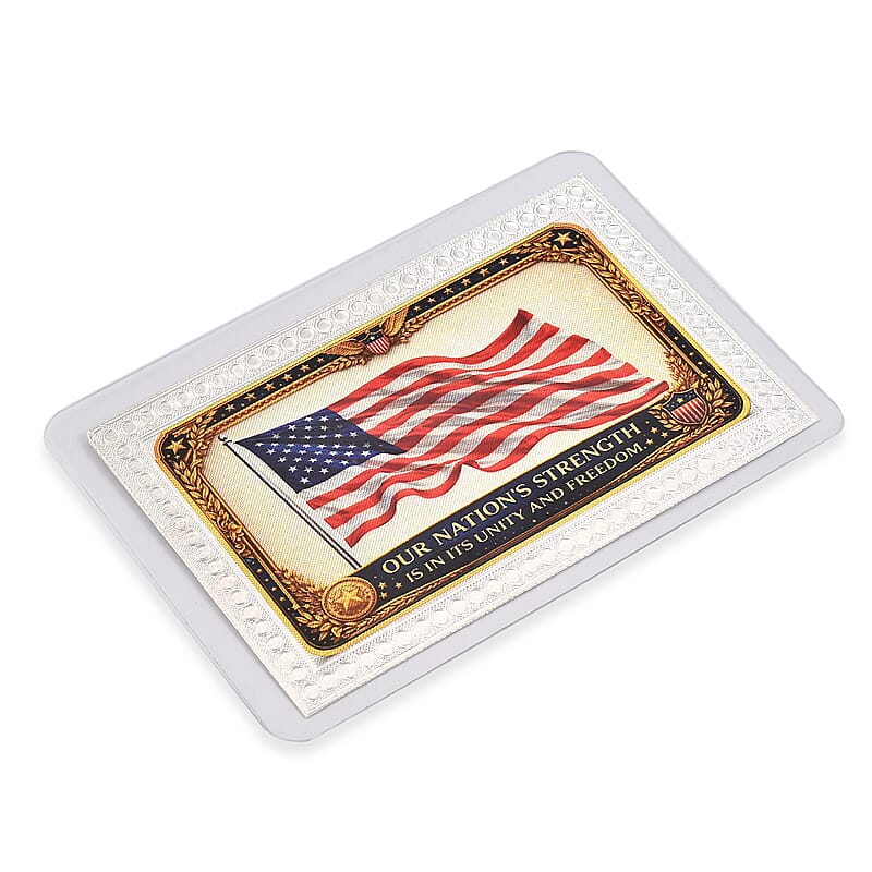 999 Fine Silver Our Nations Strength Is In Its Unity and Freedom Sheet 500mg