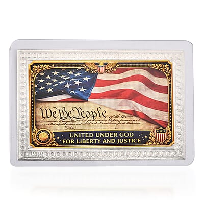 999 Fine Silver Our Nations Strength Is In Its Unity and Freedom Sheet 500mg