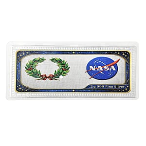 999.9 Fine Silver Journey Beyond the Stars - NASA Silver Tribute Printed Embossed sheet (2 g)