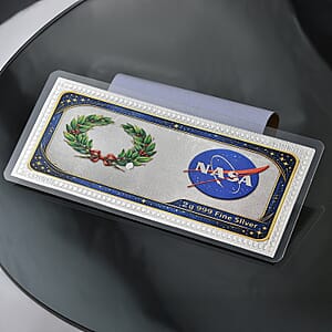 999.9 Fine Silver Journey Beyond the Stars - NASA Silver Tribute Printed Embossed sheet (2 g)