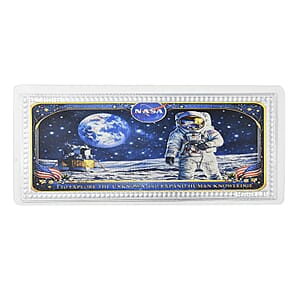 999.9 Fine Silver Journey Beyond the Stars - NASA Silver Tribute Printed Embossed sheet (2 g)