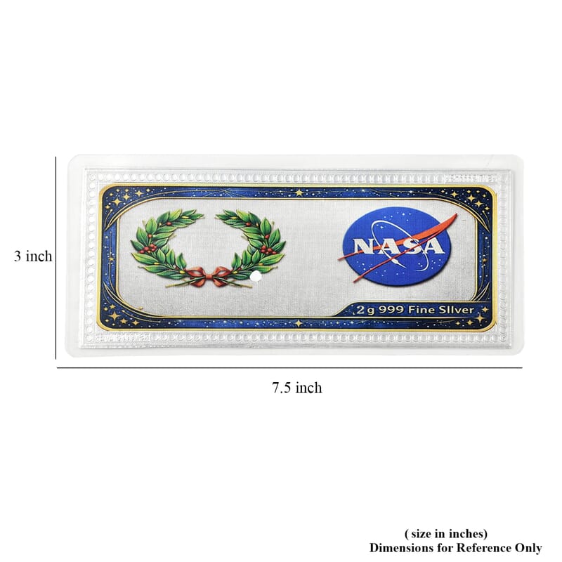 999.9 Fine Silver Journey Beyond the Stars - NASA Silver Tribute Printed Embossed sheet (2 g)