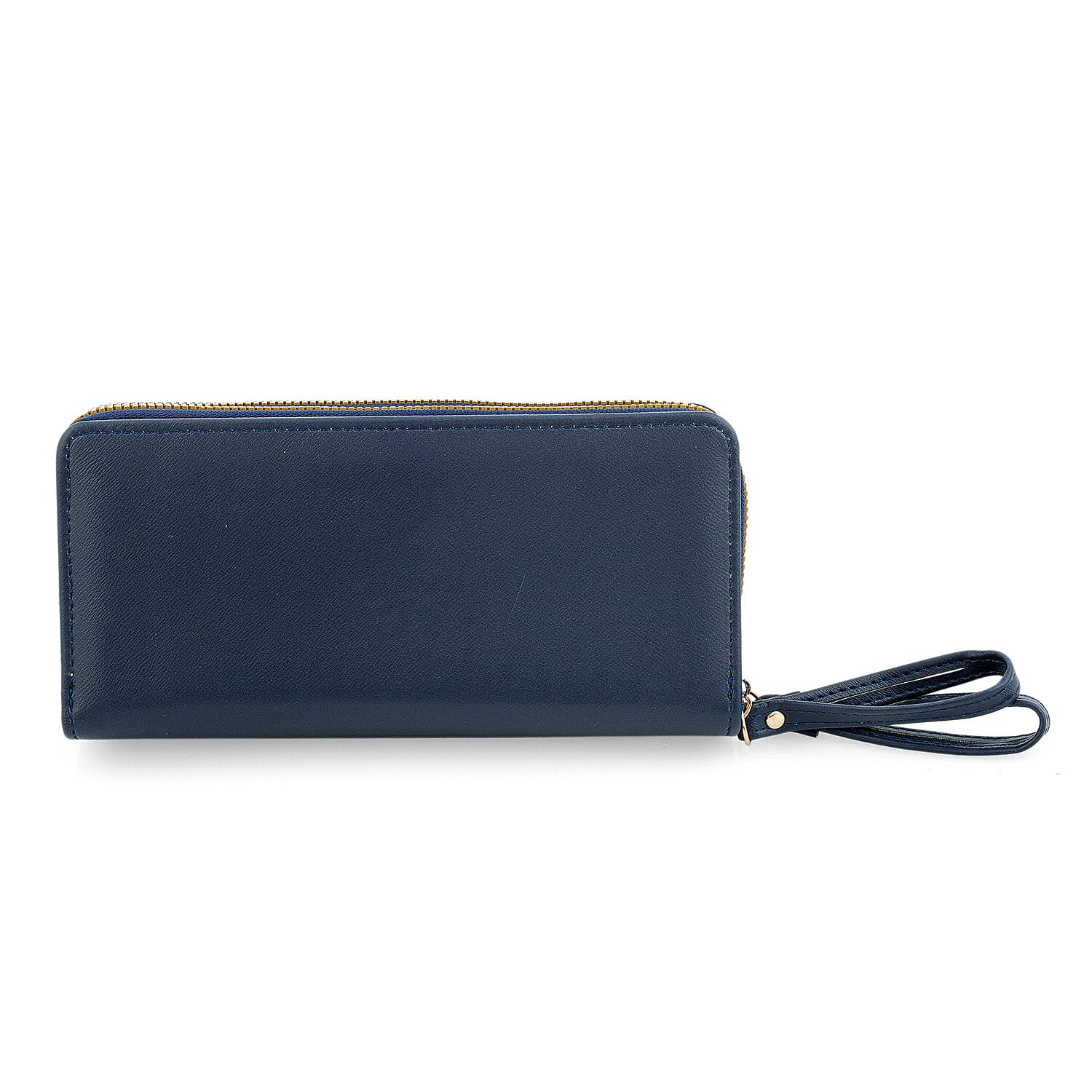 Closeout Navy Crocodile Embossed Faux Leather Wristlet Wallet
