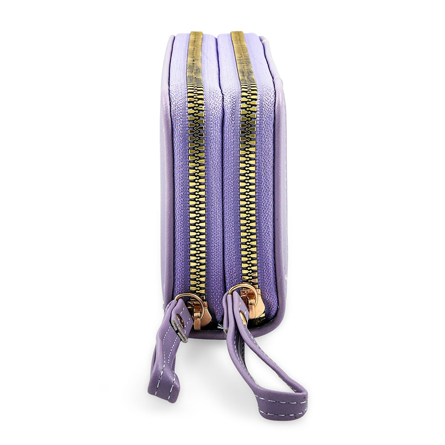 Closeout Purple Crocodile Embossed Faux Leather Wristlet Wallet