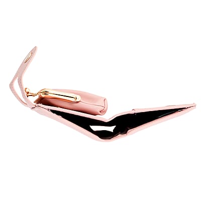 Closeout Pink Faux Leather and Jacquard Wallet