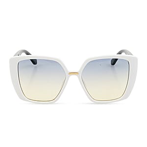 Closeout White and Black UV400 Oversized Sunglasses