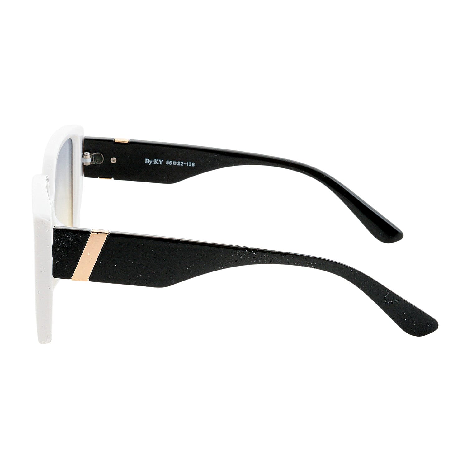 Closeout White and Black UV400 Oversized Sunglasses
