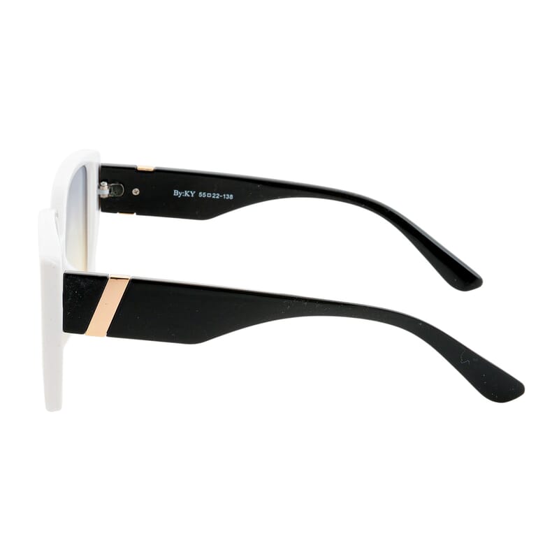 Closeout White and Black UV400 Oversized Sunglasses
