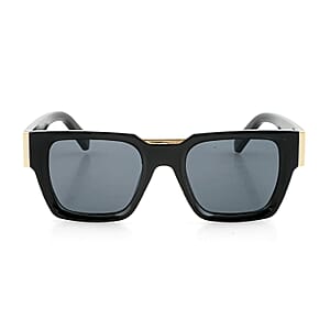 Closeout Black UV400 Square Sunglasses