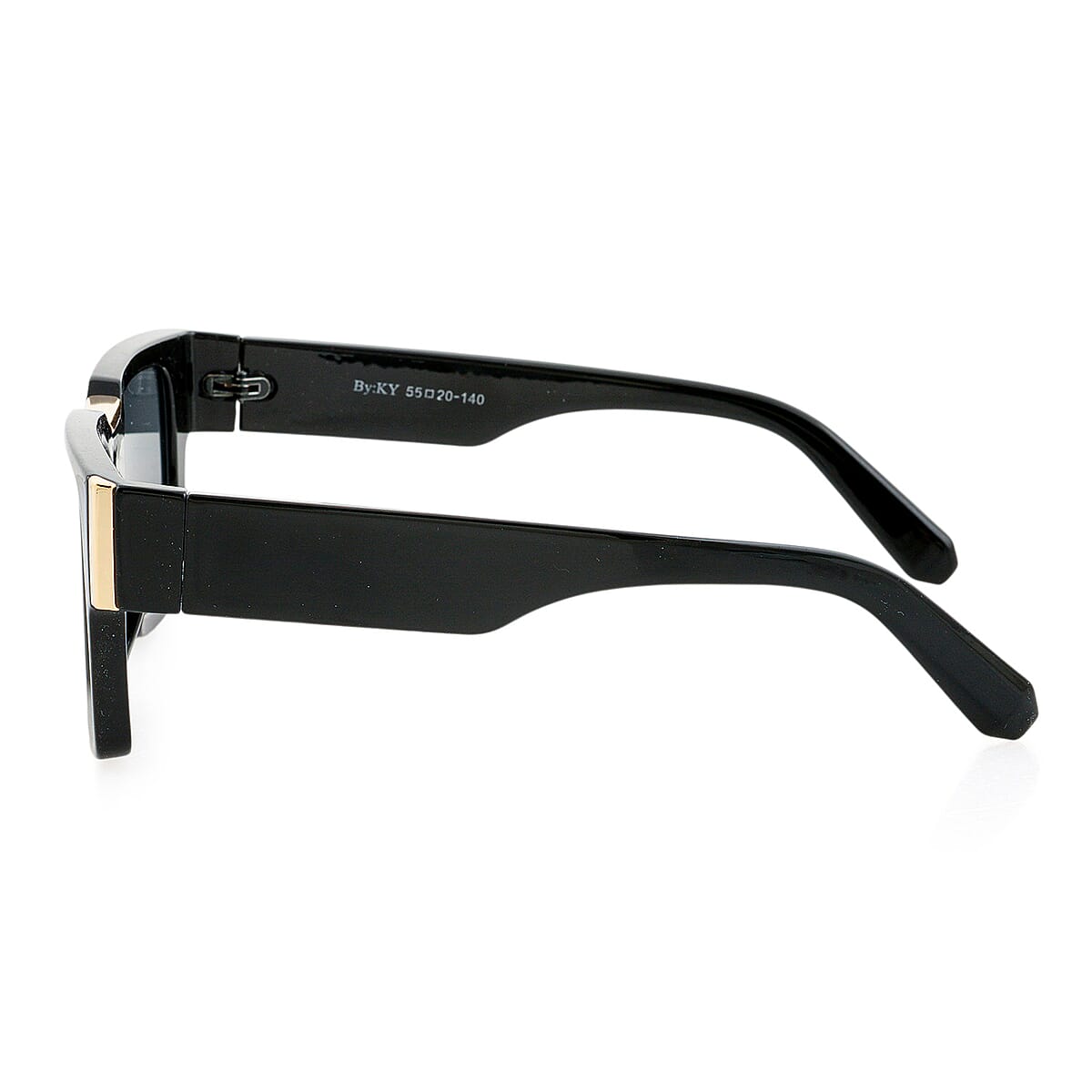Closeout Black UV400 Square Sunglasses image number 2