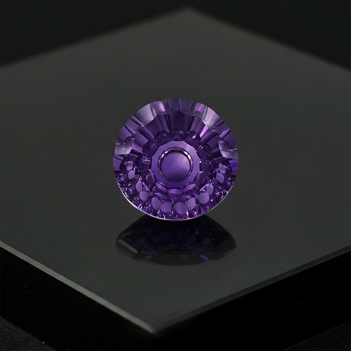 AAAA Amethyst Fire Flame Cut (Rnd 14 mm) 8.50 ctw image number 1