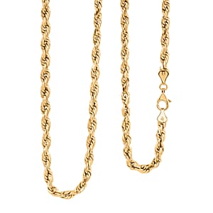 5mm Rope Chain Necklace in 10K Yellow Gold 11.9 Grams (24 Inches)