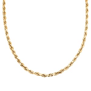 5mm Rope Chain Necklace in 10K Yellow Gold 13.8 Grams (26 Inches)