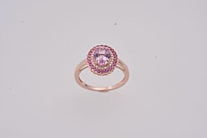 D'Joy AAAA Patroke Kunzite and Multi Gemstone 3.25 ctw Ring in 18K Vermeil Rose Gold Over Sterling Silver (Size 10.0)