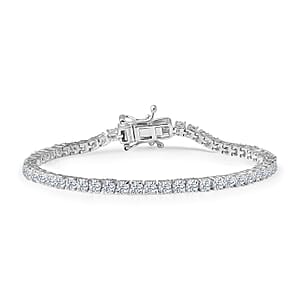 EverTrue Lab Created White Sapphire 6.75 ctw Royal Elegance Bracelet in Platinum Bond (7.25 In)
