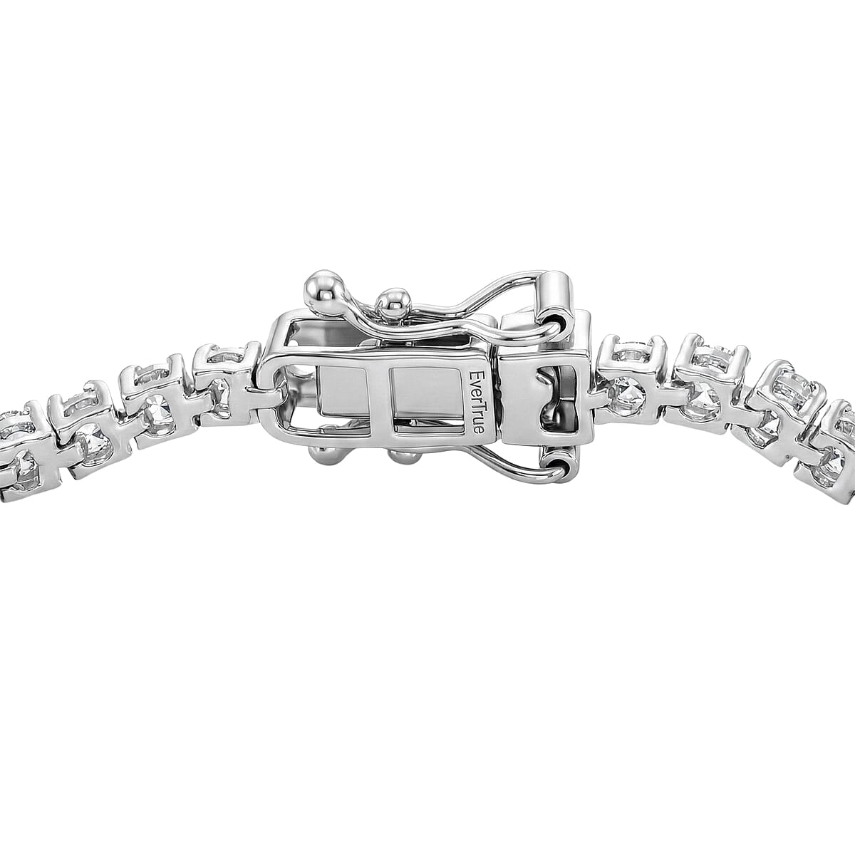 EverTrue Lab Created White Sapphire 7.50 ctw Royal Elegance Bracelet in Platinum Bond (8.00 In) image number 3