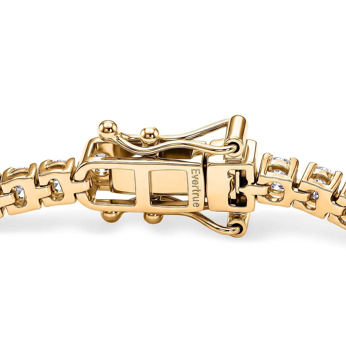 EverTrue Lab Created White Sapphire 7.50 ctw Royal Elegance Bracelet in 18K YG Plated (8.00 In) image number 3