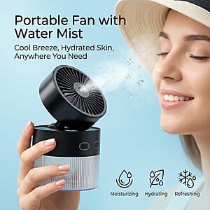 Closeout Nor-tec Desktop Mist Cooling Fan -Black