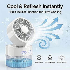 Closeout Nor-tec Desktop Mist Cooling Fan -White