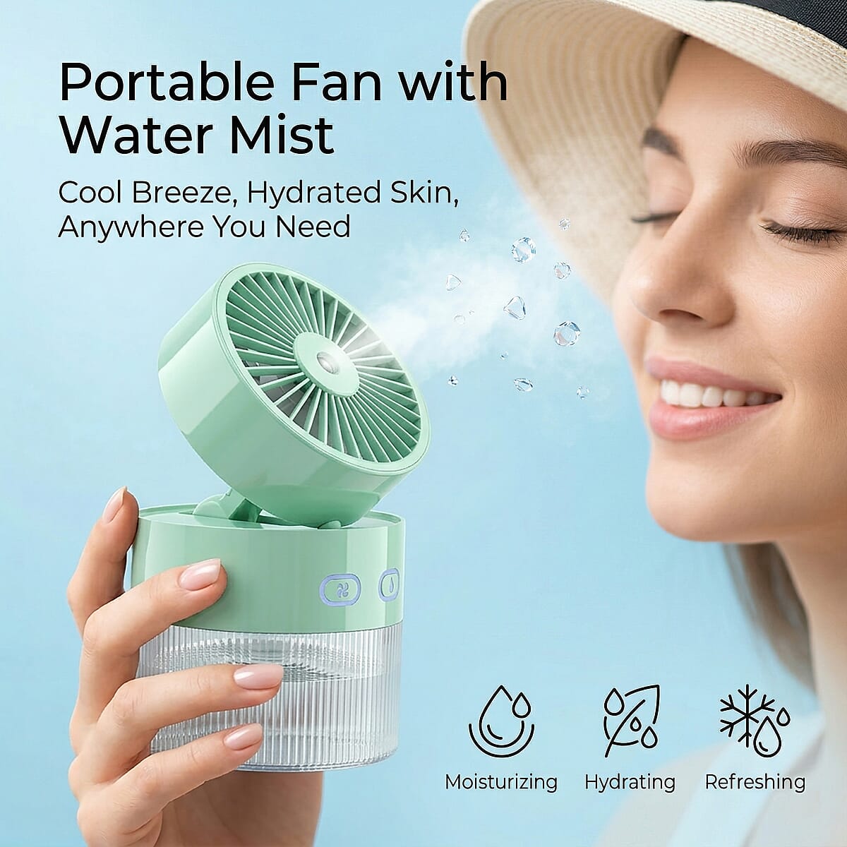 Closeout Nor-tec Desktop Mist Cooling Fan -Green image number 3