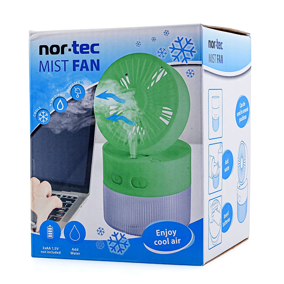 Closeout Nor-tec Desktop Mist Cooling Fan -Green image number 6