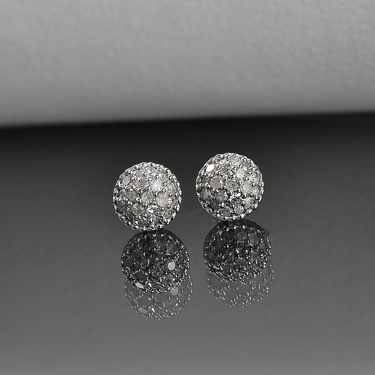 EverTrue Diamond 0.15 ctw Stud Earrings in Platinum Bond image number 1