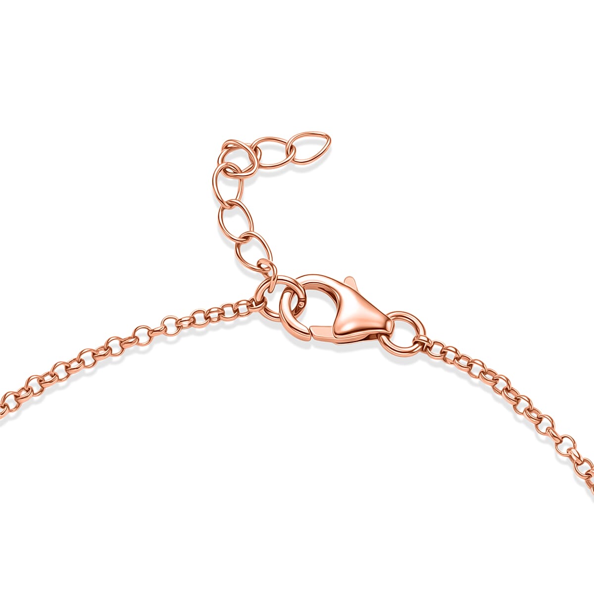 D'Joy Ouro Fino Rubellite and Moissanite 2.25 ctw Scarlet Halo Bracelet in 18K Vermeil Rose Gold Over Sterling Silver (8.00 In) image number 3