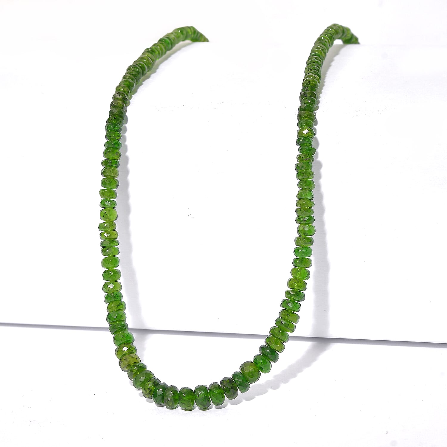 D'Joy Premium Chrome Diopside 83.00 ctw Beaded Necklace in 18K Vermeil Yellow Gold Over Sterling Silver 18-20 Inches