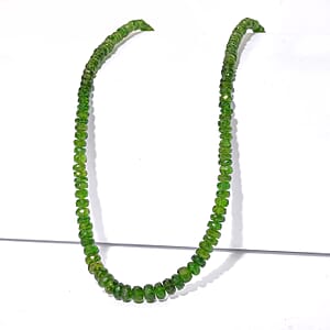D'Joy Premium Chrome Diopside 83.00 ctw Beaded Necklace in 18K Vermeil Yellow Gold Over Sterling Silver 18-20 Inches 
