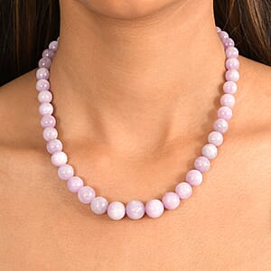 D'Joy Kunzite 340.00 ctw Beaded Necklace (18-20 Inches) in 18K Vermeil Yellow Gold Over Sterling Silver