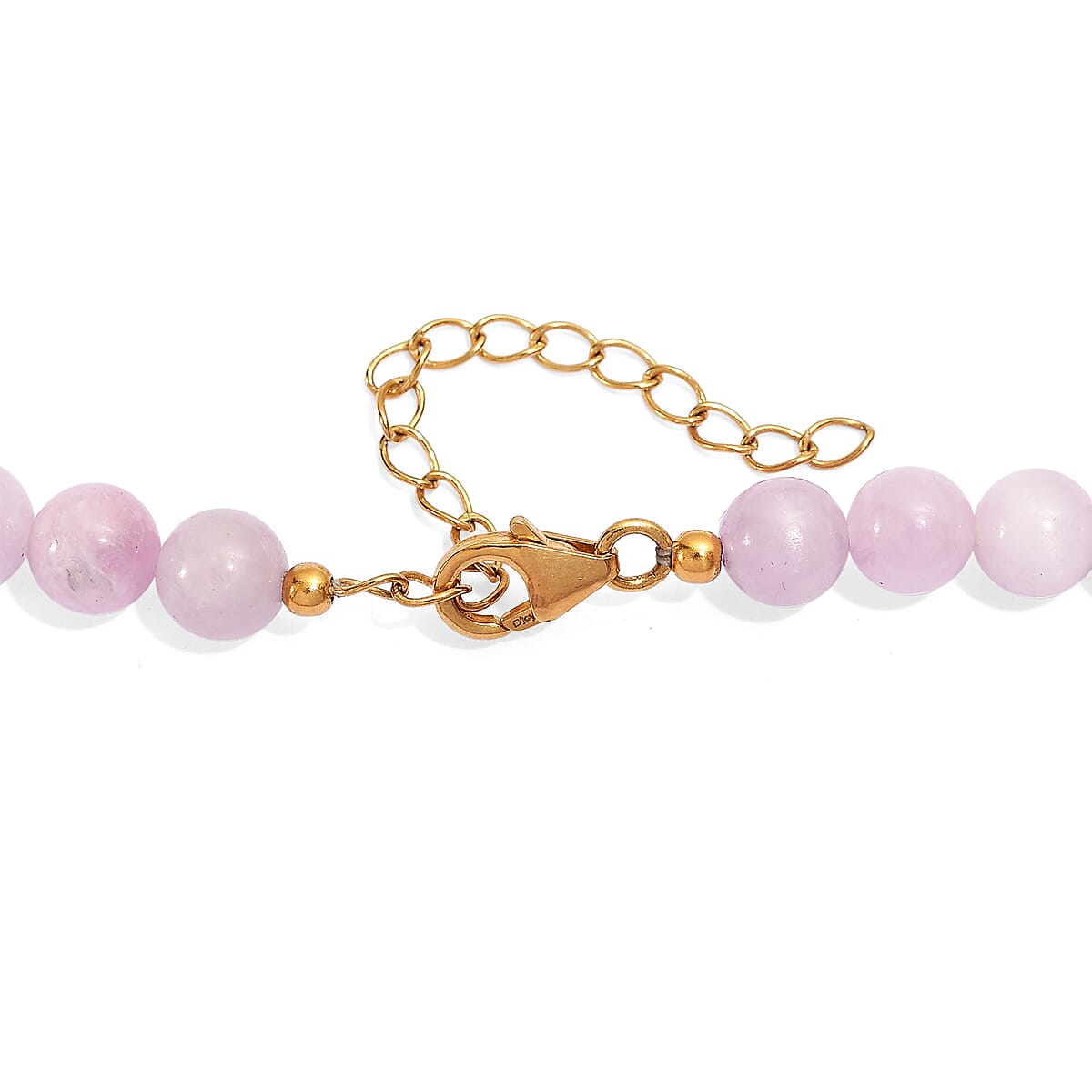 D'Joy Kunzite 340.00 ctw Beaded Necklace (18-20 Inches) in 18K Vermeil Yellow Gold Over Sterling Silver image number 4