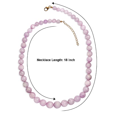 D'Joy Kunzite 340.00 ctw Beaded Necklace in 18K Vermeil Yellow Gold Over Sterling Silver (18-20 Inches)