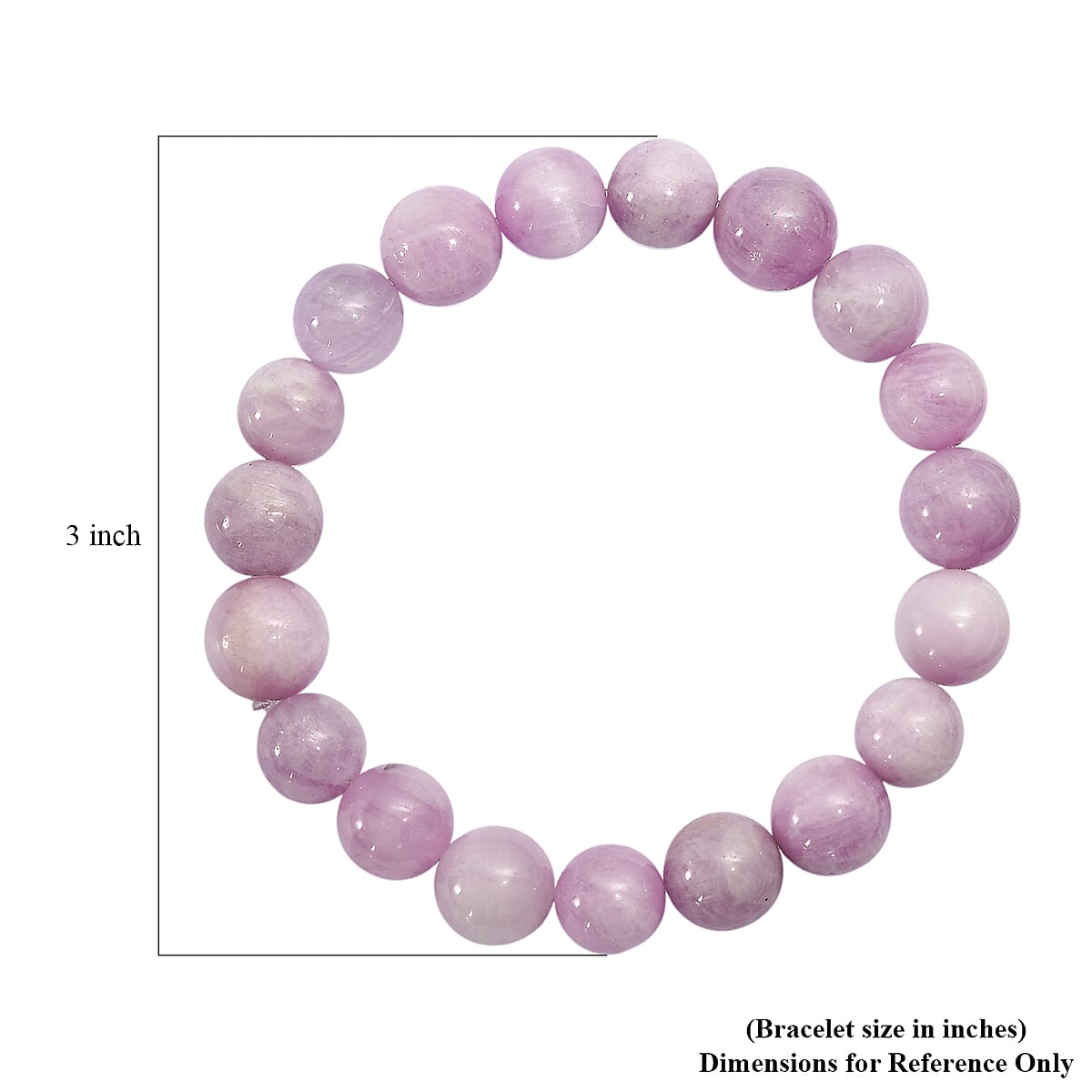 Kunzite 220.00 ctw Beaded Stretch Bracelet image number 4
