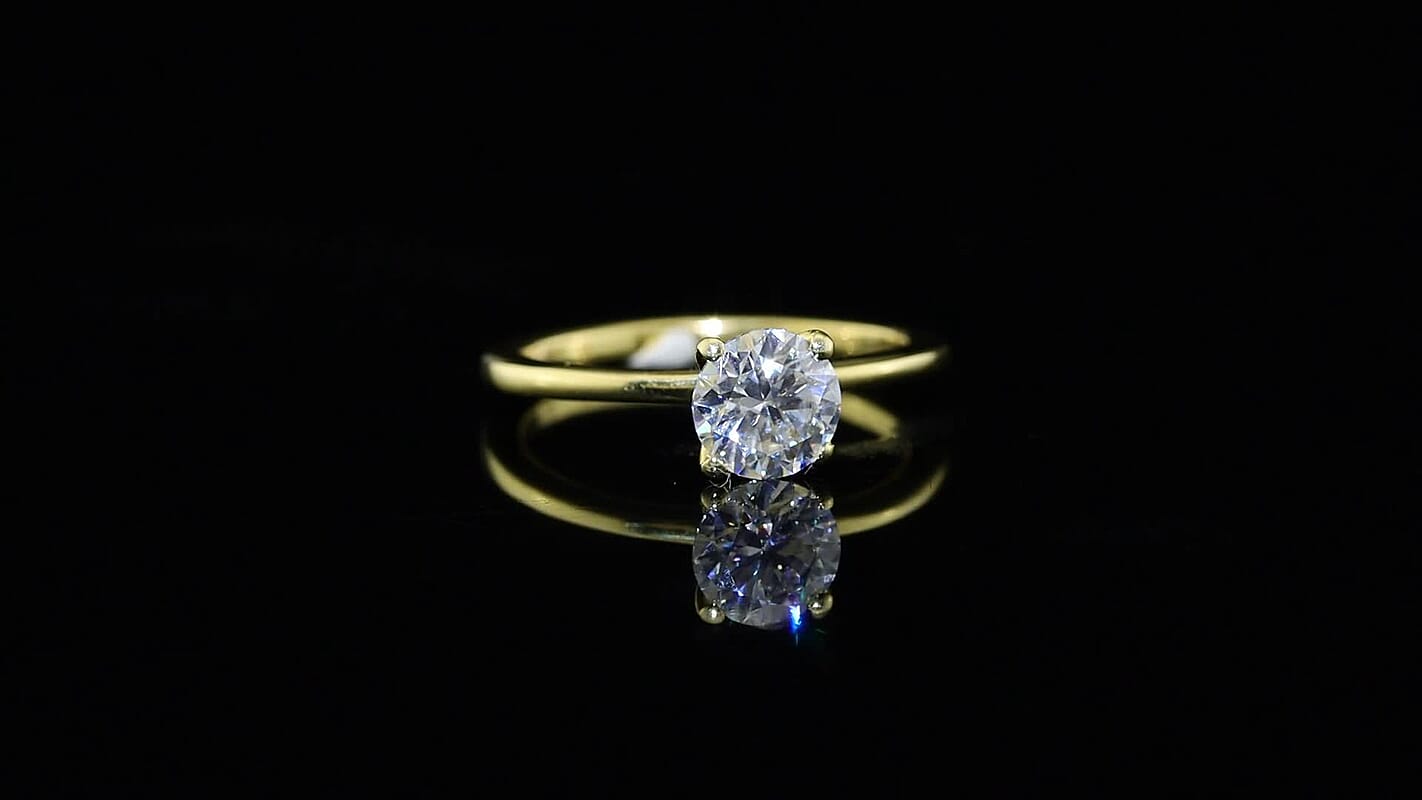 EverTrue Moissanite Solitaire Ring in Platinum Bond (Size 8.0) 0.75 ctw