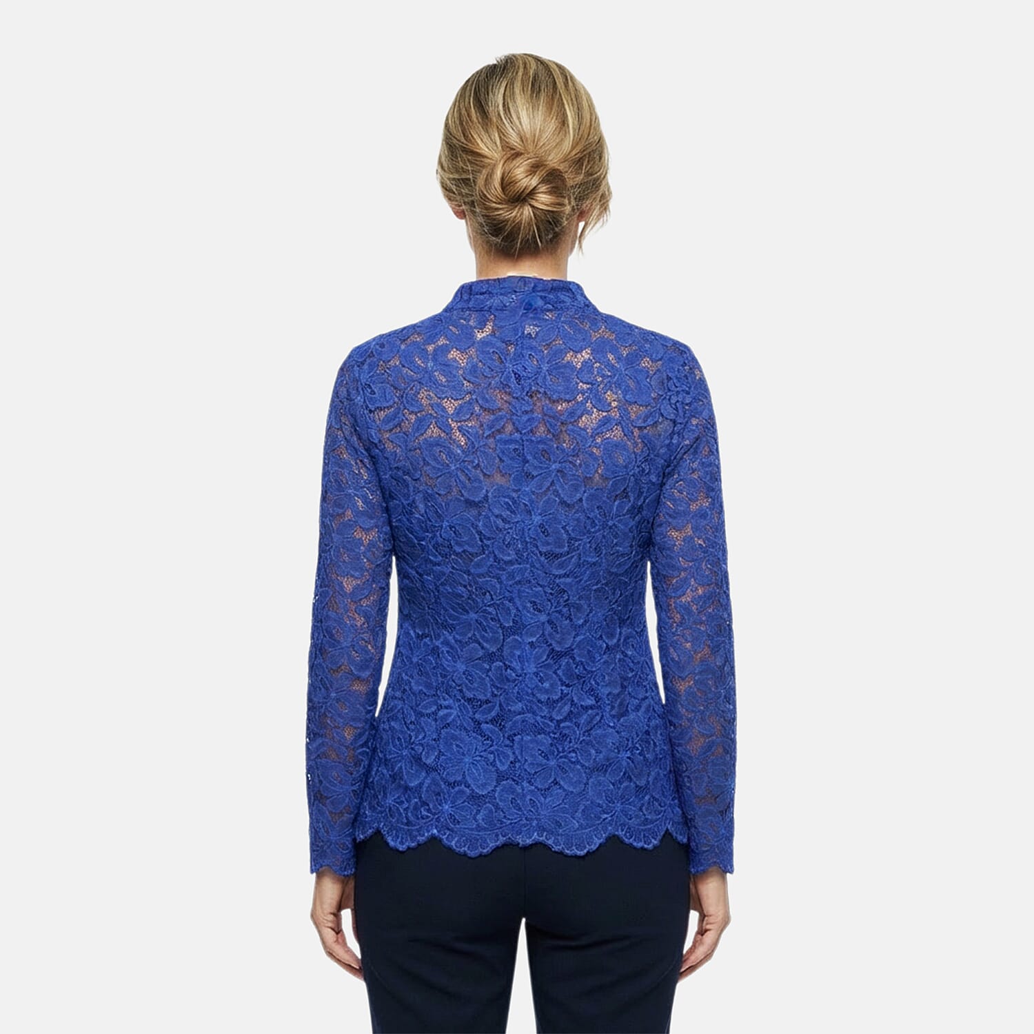 Vertigo Black Lace Zip Front Top -Extra Small