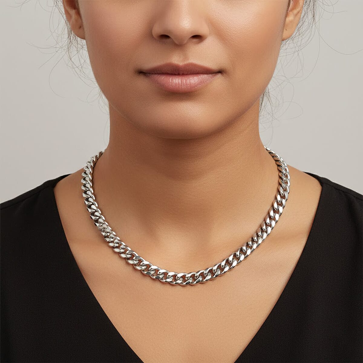 Chain Necklace in Stainless Steel 20 Inches  image number 2