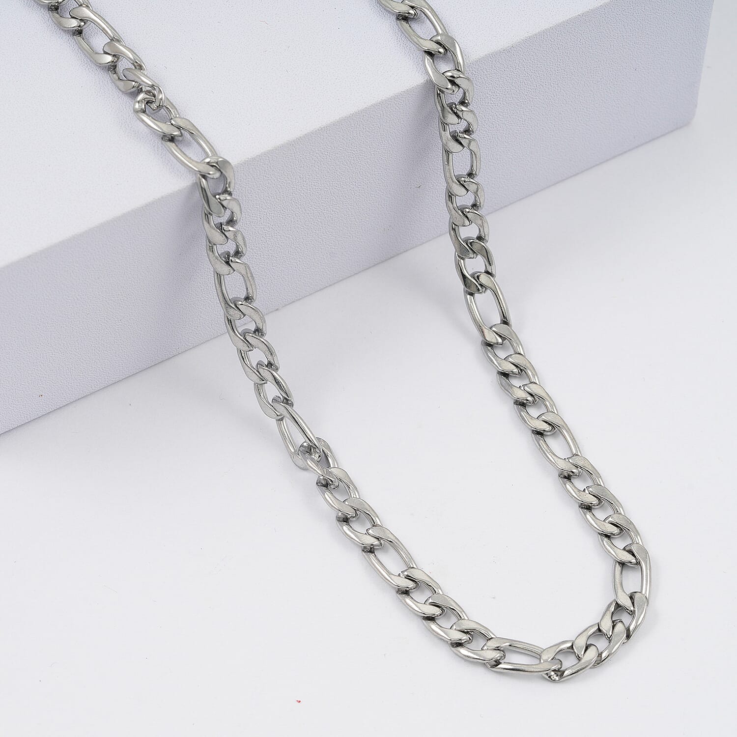 Cuban Link Chain Necklace in Stainless Steel 22 Inches 