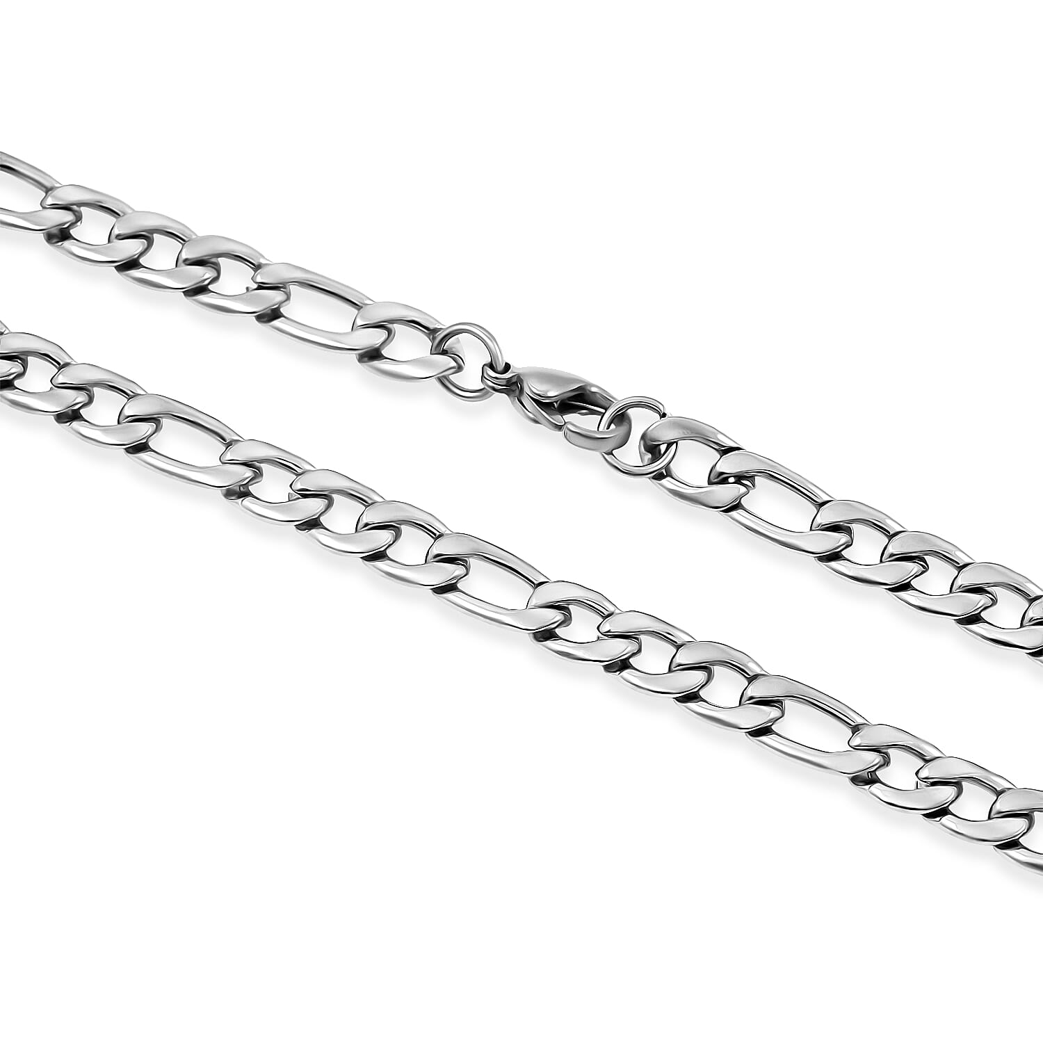 Cuban Link Chain Necklace in Stainless Steel 22 Inches 