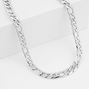Marine Link Necklace in Stainless Steel 22 Inches 