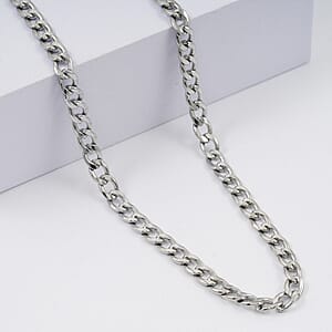 Cuban Chain Necklace in Stainless Steel 22 Inches 