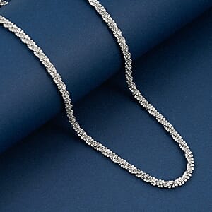 Rock Chain Necklace in Stainless Steel 24 Inches 