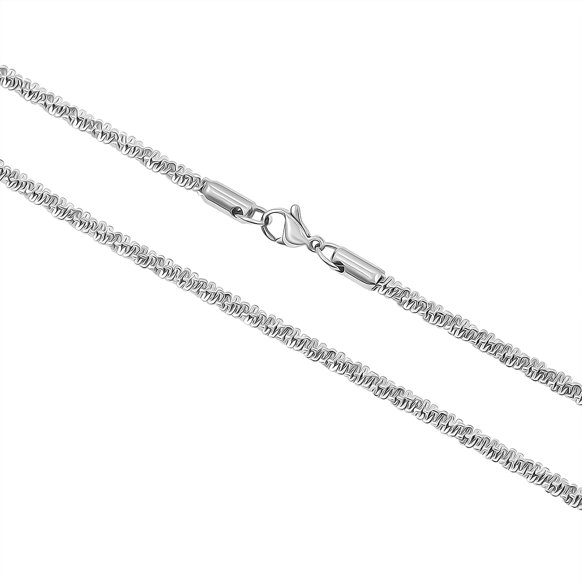 Rock Chain Necklace in Stainless Steel 24 Inches  image number 3